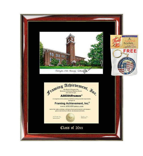 Washington State University Diploma Frame WSU Emboss Lithograph Degree Framing College Frames Document Case Graduation Gift Plaque Holder