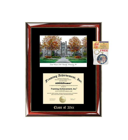 Central Missouri State University CMSU Graduation Custom Frame Emboss Lithograph Diploma Degree Framing Embossed Bachelor MBA Master PHD Certificate Framing