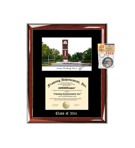 Louisiana Tech University LTU Graduation Custom Frame Emboss Lithograph Diploma Degree Framing Embossed Bachelor MBA Master PHD Certificate Framing