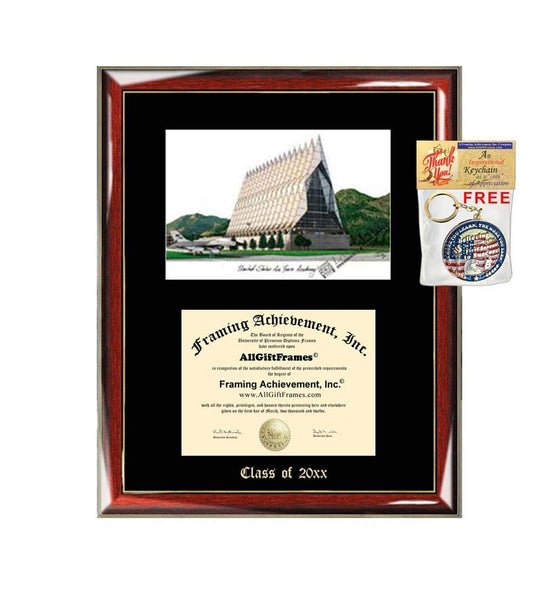US Air Force Academy Diploma Frame Emboss Lithograph Graduation Degree Framing USAF Certificate Graduate Gift University Diploma Frames