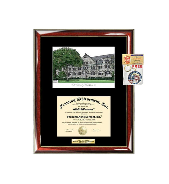Tulane University Diploma Frame Lithograph Graduation Degree Framing Certificate Plaque Graduate Gift Black Matted University Diploma Frames