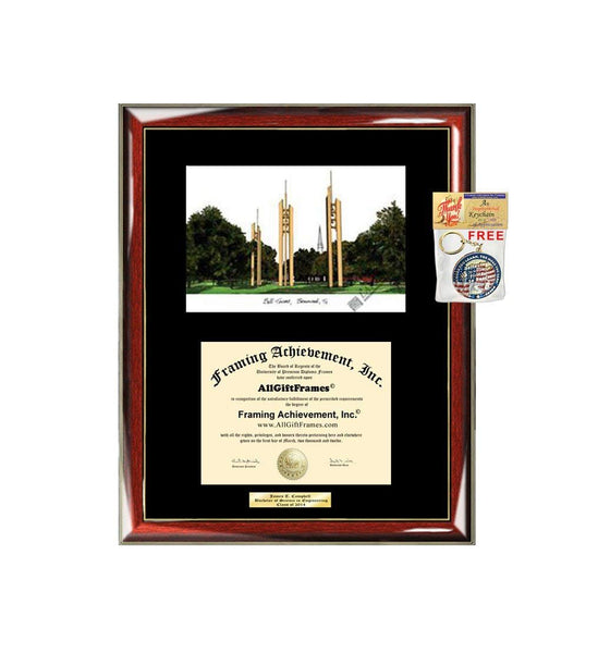 AllGiftFrames Howard Payne University HPU Diploma Frame Lithograph Degree Graduation Framing Black Matted Engraved Custom University Graduate Gift Holder Case