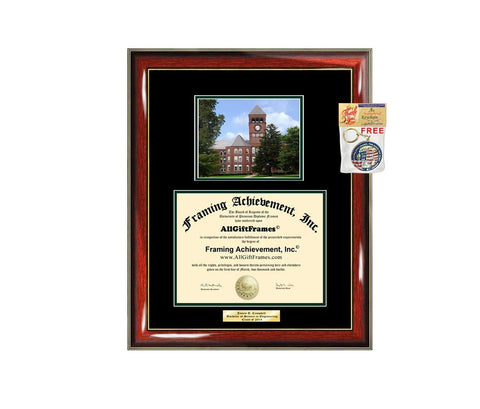 Diploma Frame Slippery Rock University SRU Graduation Gift Idea Engraved Picture Frames Engraving Degree Cheap Graduate Bachelor Masters MBA PHD Doctorate School