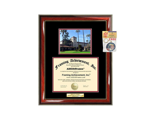Diploma Frame Santa Clara University Law School Juris Doctor Graduation Gift Idea Engraved Picture Frames Engraving Degree Graduate Bachelor Masters MBA PHD Doctorate School