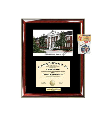 AllGiftFrames Nicholls State University NSU Diploma Frame Lithograph Premium Wood Glossy Prestige Mahogany with Gold Accents Single Black Mat Graduation University Diploma Frame Gift
