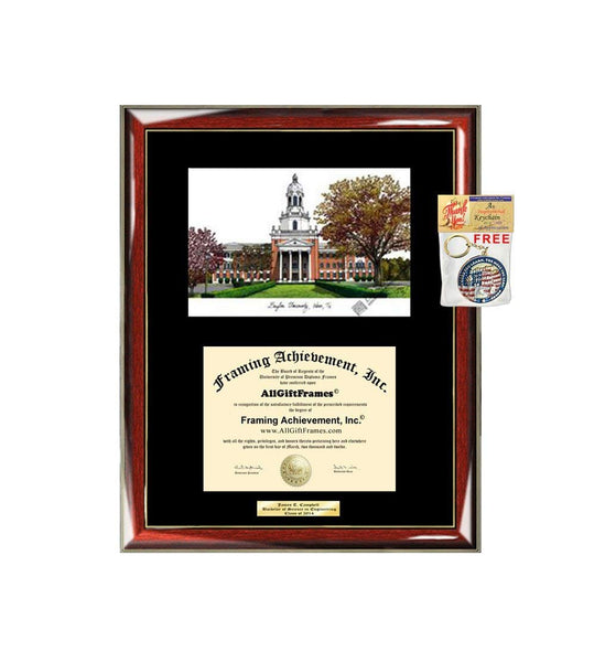 AllGiftFrames Baylor University Diploma Frame Lithograph Degree Graduation Framing Black Matted Engraved Custom University Graduate Gift Holder Case