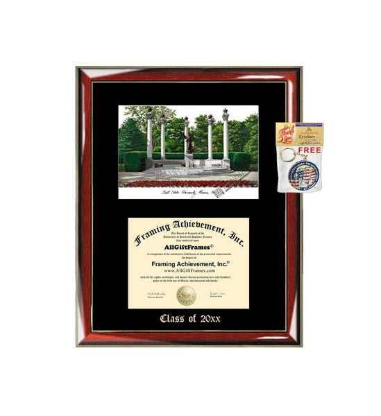 Ball State University BSU Graduation Custom Frame Emboss Lithograph Diploma Degree Framing Embossed Bachelor MBA Master PHD Certificate Framing
