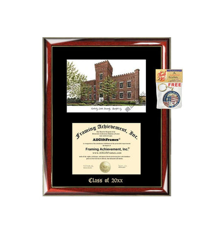 Kentucky State University KSU Graduation Custom Frame Emboss Lithograph Diploma Degree Framing Embossed Bachelor MBA Master PHD Certificate Framing