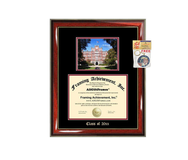 Diploma Frame Big Clark University Campus Photo Graduation Gift Case Embossed Picture Frames Engraving Certificate Personalized Degree