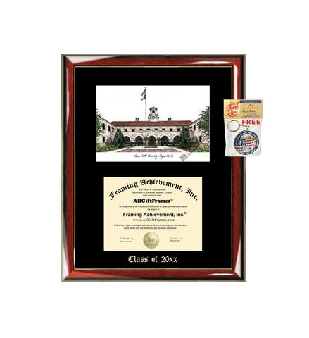 Texas A&M University Kingsville Diploma Frame Emboss Lithograph TAMUK Graduation Gift Graduate Plaque Certificate Black Matted University Frames