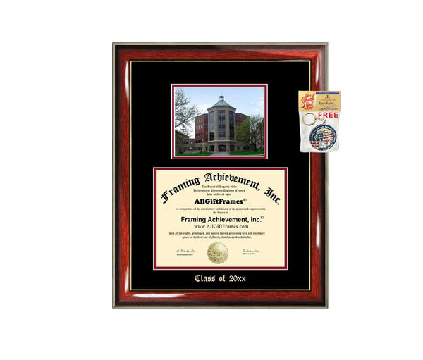 Diploma Frame Big Benedictine University Campus Photo Graduation Gift Case Embossed Picture Frames Engraving Bachelor Master MBA PHD Personalized Degree