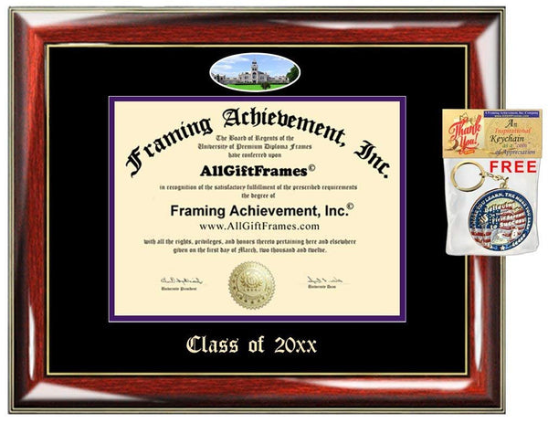 Custom Diploma Frame Embossed Kansas State University Best Graduation Degree KSU Frame Double Mat Campus Fisheye Picture Frame Cheap Degree Certificate Graduate Gift