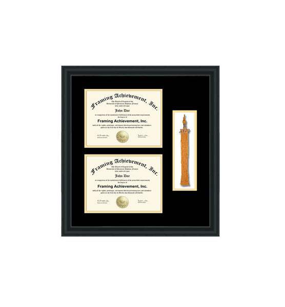Double diploma frame graduation tassel holder box high school degree college certificate university document framing plaque