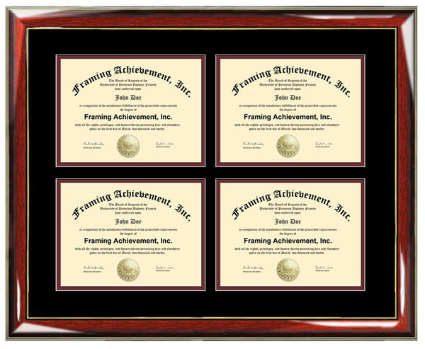 Four Certificate Frame Degree Framing Holds 4 Diploma Quadruple Documents Framing Professional Certification State Board College University