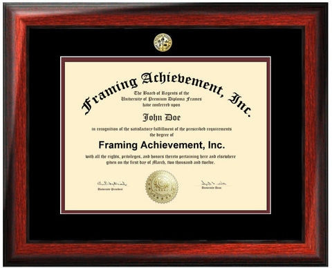 College Diploma Frames - University Major Seal Logos Top matted Black Inner Maroon Collegiate Graduation Degree Frame Gifts Satin Mahogany