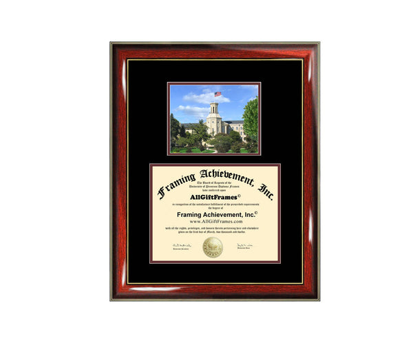 Wheaton College Illinois diploma frame campus photo certificate framing graduation document plaque degree gift college graduate picture