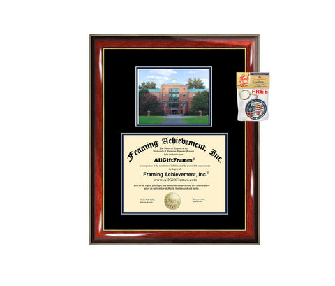 Westfield State University College diploma frame campus photo certificate framing graduation document plaque degree gift graduate picture