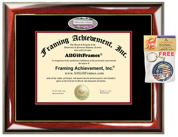 Caltech diploma frame California Institute of Technology campus photo degree certificate degree framing gift graduation plaque Cal Tech