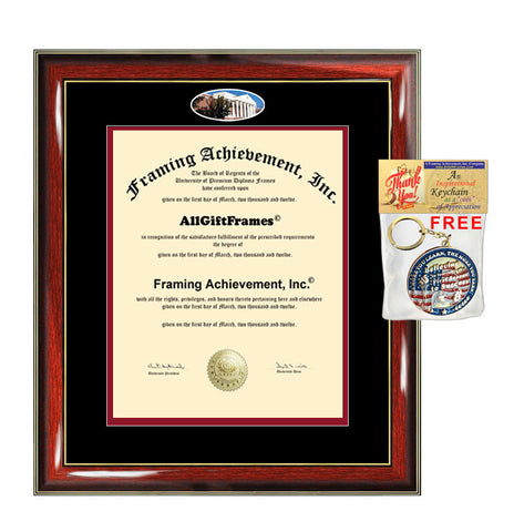 Liberty University diploma frame degree school picture college certificate framing campus graduation gift plaque holder case document grad