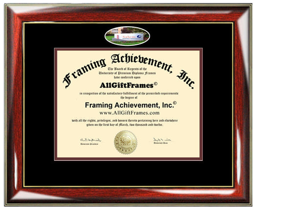 Salem State University diploma frame campus picture school college degree certificate SSU framing graduation gifts plaque holder document