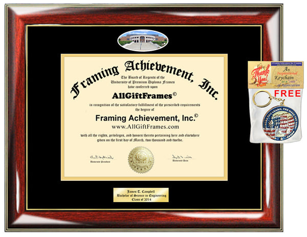 Kent State University diploma frame KSU  framing school picture campus Personalized Bachelor Master Doctorate phd mba Engrave Holder Case