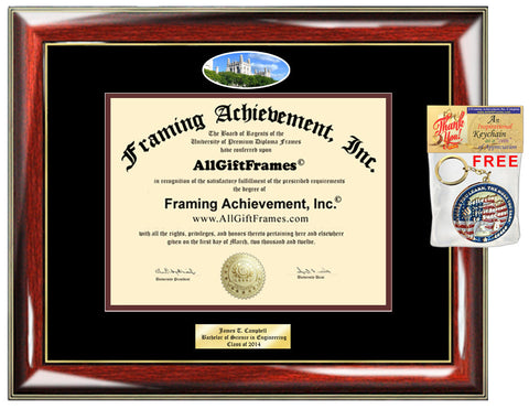 University of Chicago diploma frame campus photo certificate framing graduation gift personalized document college degree plaque holder